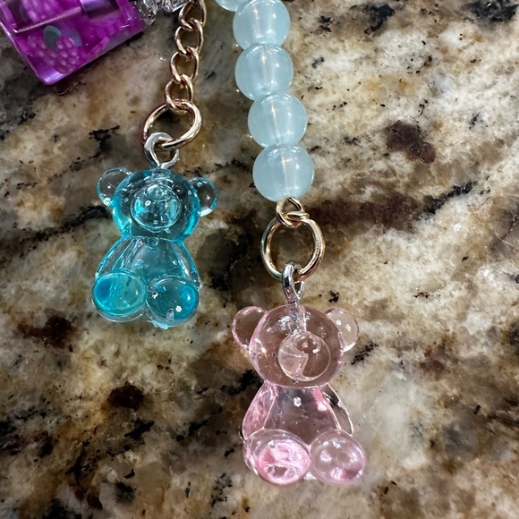 Colorful Charm Keychain with Bear and Bottle - Picture 3 of 5